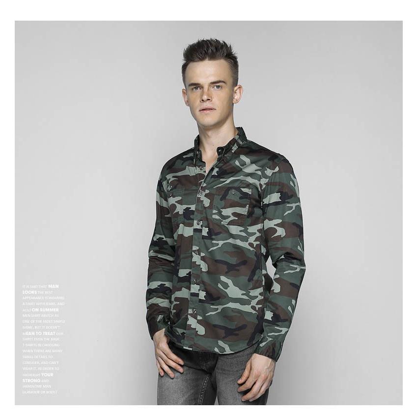 予約販売 シャツ メンズ 迷彩 プリント ミリタリーシャツ カジュアル
