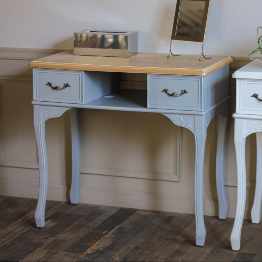 ネイルテーブル 【天板ガラス付】 アンティーク 木製 飾り棚 ネコ脚 猫  