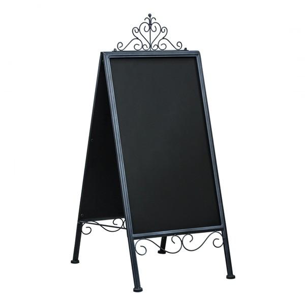 看板 店舗什器 外用 黒板 ブラックボード チョーク アイアン カフェ 内装 設計 おしゃれ アンティーク調 スタンド デザイン 両面 アーチ 折り畳み 防雨 Mfc Si01gy Mateli Salon Style Product 通販 Yahoo ショッピング