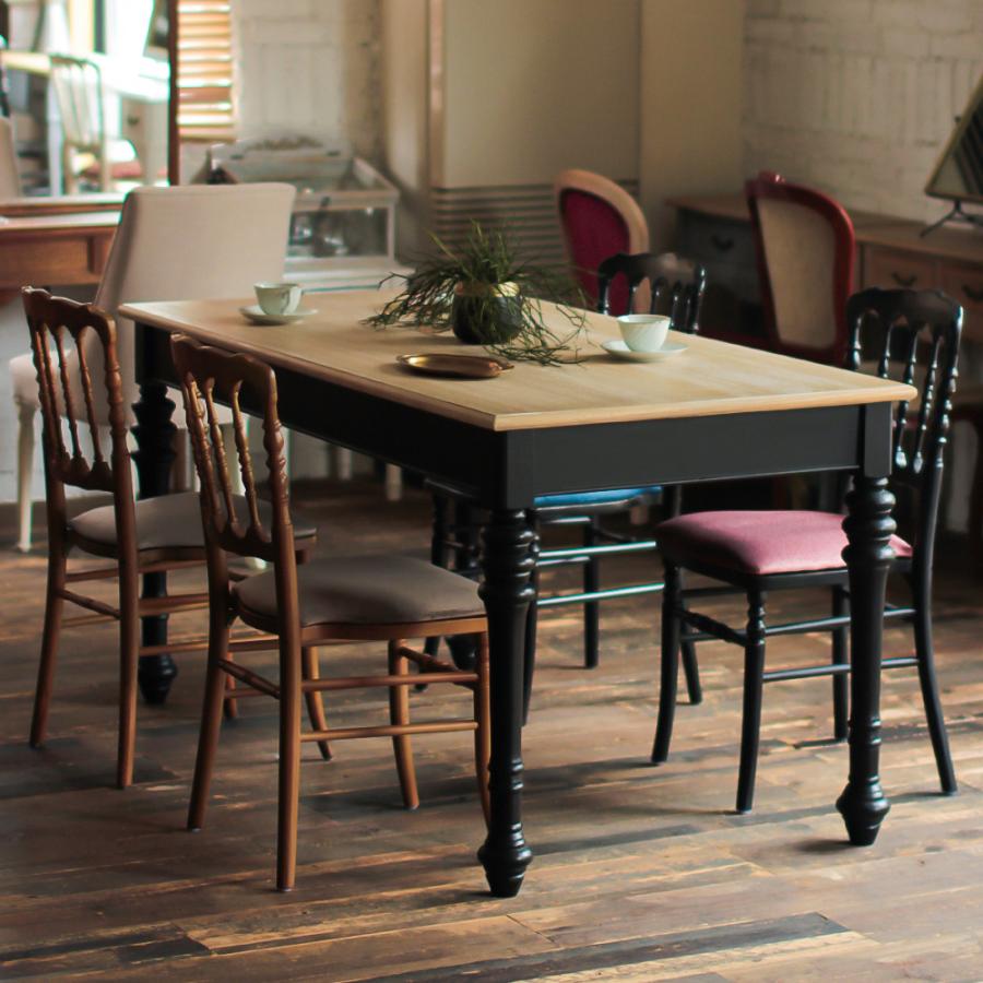 ナポレオンチェア【ブラック/クラシックブルー】アンティークチェア