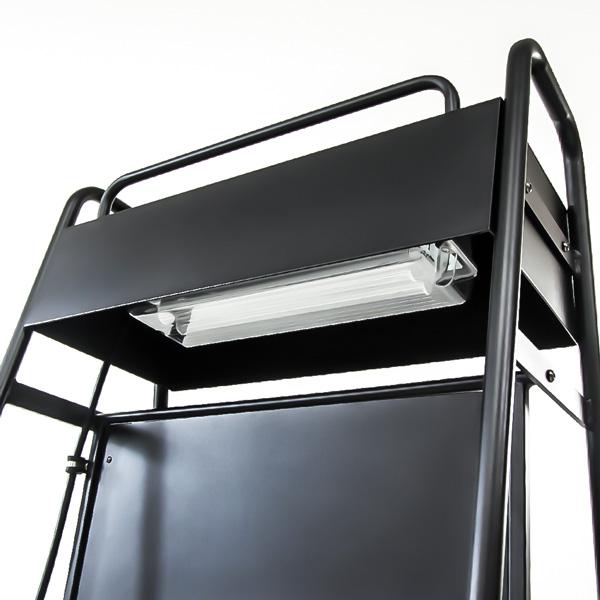 外部用プランター看板【ブラック】LED照明付き サインボード 両面 屋外 