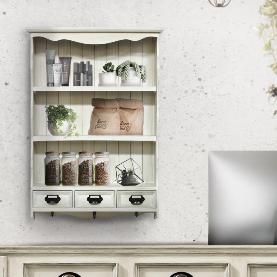 ウォールラック【ホワイト】ウォールシェルフ ディスプレイ 壁掛け 棚