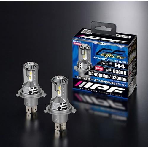 IPF ヘッドライトバルブ 6500K 4000lm LEDバルブ H4 純正ハロゲンをLED
