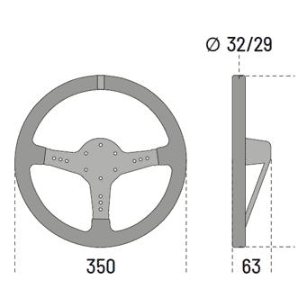 SPARCO（スパルコ） ステアリング L777 （レザー） 350φ D63mm