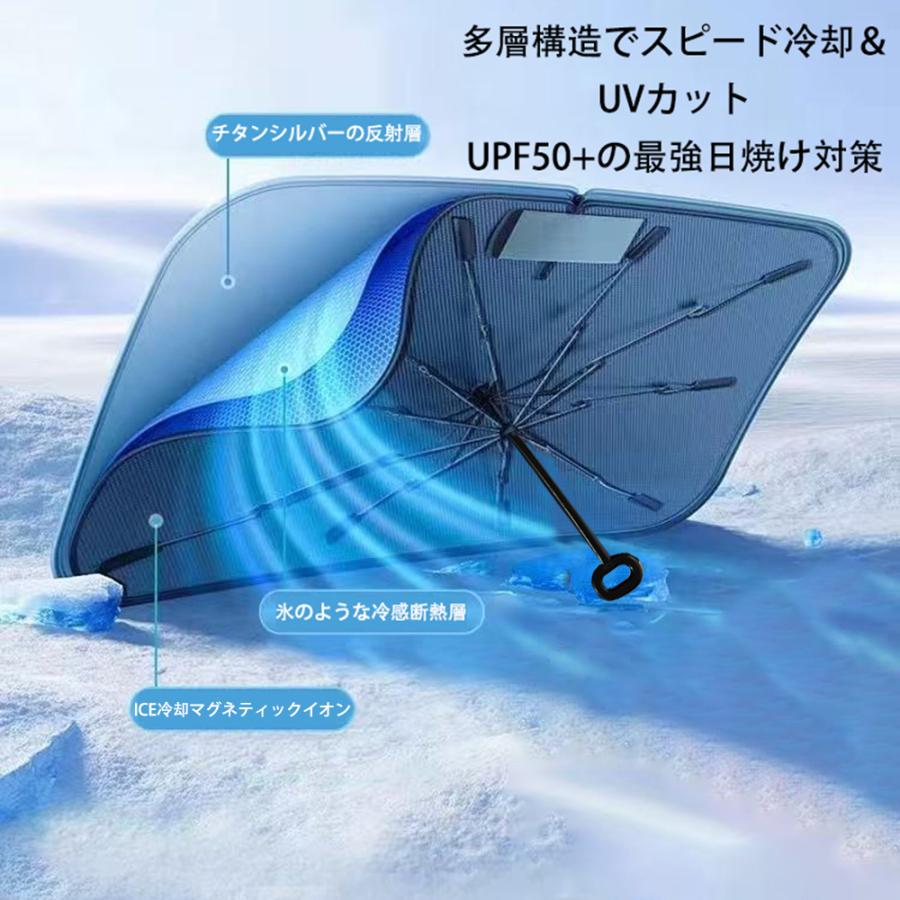 サンシェード 車 フロント 車用サンシェード フロントサンシェード 傘型 折り畳み : ITTストア - 通販 - Yahoo!ショッピング