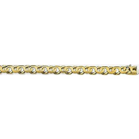 【2021秋冬新作】 Fancy 14k 特別価格8.5mm Hand 9"好評販売中 Bracelet Link Made ブレスレット