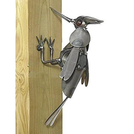 【驚きの価格が実現！】 特別価格Yardbirds Industrial Outdo好評販売中 Metal Recycled Made American - Woodpecker Garden 彫刻