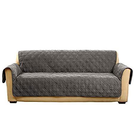 予約販売 SureFit Home Décor Microfiber Universal Cushion Sofa Quilted Furniture Thro好評販売中 椅子カバー