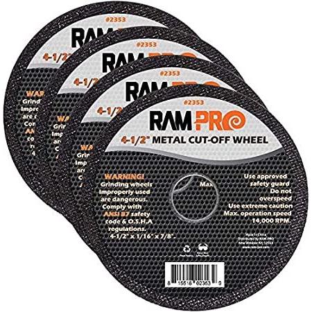 超爆安  Abrasive | Blades Wheel Cut-Off Metal Inch 4-1/2 Ram-Pro Arbor Disc好評販売中 Grinder 高速切断機