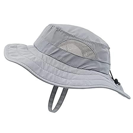 爆買い！ 夏遊び帽子 紫外線保護帽子 バケットサンハット 50+ UPF キッズ Connectyle US グレー好評販売中 カラー: 48-54cm サイズ: その他アクセサリー