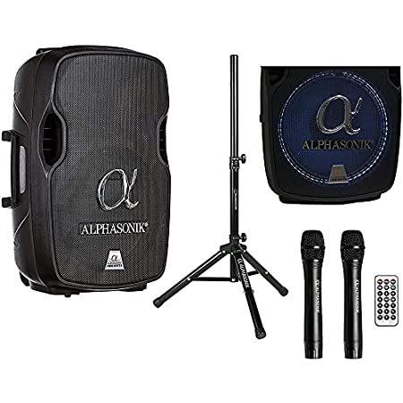 Alphasonik 15" Portable Rechargeable Battery Powered 1500W PRO DJ Amplified好評販売中 ギターケース