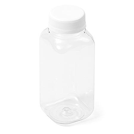 【後払い手数料無料】 特別価格8 fl oz Clear PET Square Beverage Bottle - Tamper Evident IPEC neck with Wh好評販売中 水筒