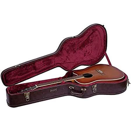 正規激安 Crossrock Guitars,Brown好評販売中 Dreadnought Acoustic String 12 or 6 for Case Wooden ギターケース