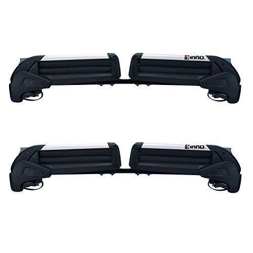 数量限定 特売 カーメイト ルーフキャリア Inno スキースノーボード専用キャリア デュアルアングル ルーフレール専用 ブラック シルバー Rh728 超美品 Nicmosul Org