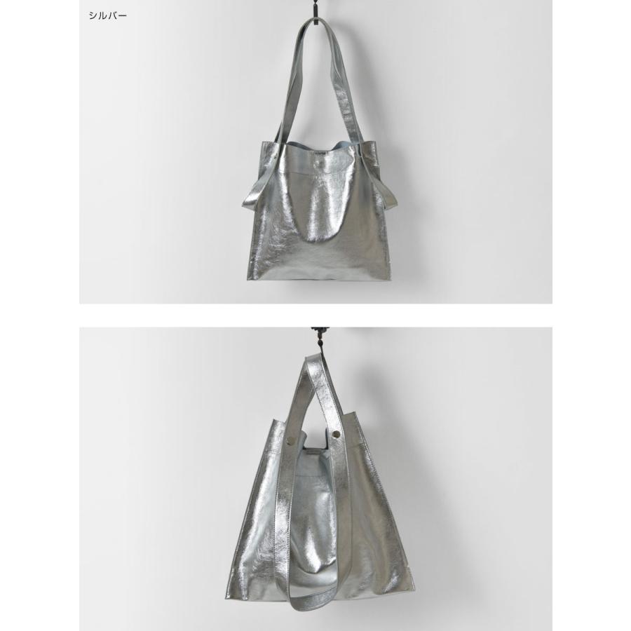 Beau're ビュレ　カウレザー 2WAY ハンドル トートバッグ　シルバー Beau're 10%OFFクーポン バッグ レディース Beaure ビュレ
