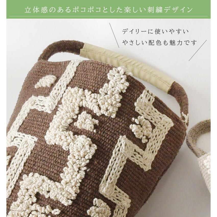 SALE 30%OFF beej ビージ EMB Basket tote bag / リサイクルコットン 
