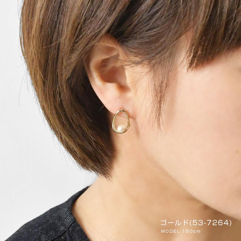 10%OFFクーポン レディース ピアス CACHELLIE カシェリエ  パール × メタル オーバル セラミック ポスト ピアス C8880 アクセサリー イヤリング 両耳用 | CACHELLIE | 07