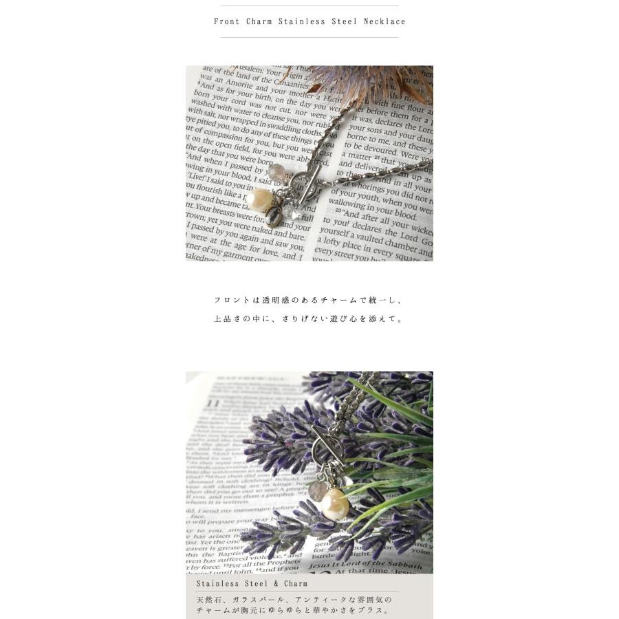 10%OFFクーポン レディース ネックレス COSTARRING コ・スターリング 天然石 フロントチャーム ステンレス ネックレス 26-2-002-sne アクセサリー 母の日 ギフト_4