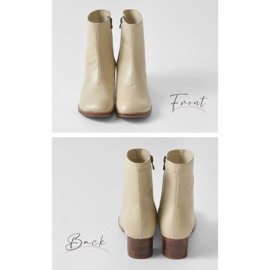 SALE 30%OFF hcubuch フーブ カウレザー ショートブーツ / piano (H156