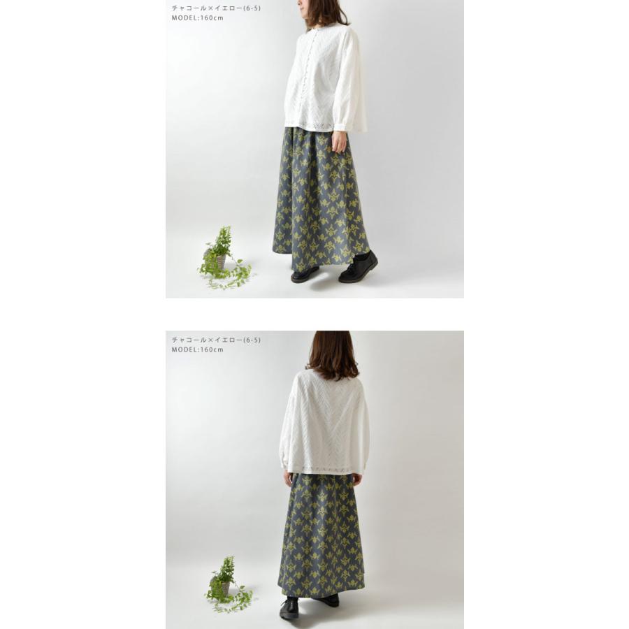 SALE 40%OFF ihana イハナ (BARNDOOR バーンドア) プリント フレアー スカート (1162002g)レディース 服 春 夏 秋 冬 ロング ゴム ワイド ゆったり 40代 30代 :ihana1162002g:Matilda 通販 布製ボックス型コインケース(ピスタチオグリーン×北欧風オレンジの花柄)