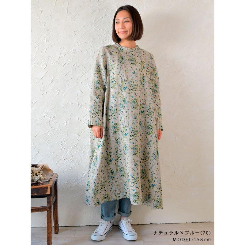 Sale 40 Off Ina イナ リネン キャンバス 花柄 スタンドカラー フレアー ワンピース レディース 服 春 夏 秋 冬 ナチュラル Ina Matilda 通販 Yahoo ショッピング