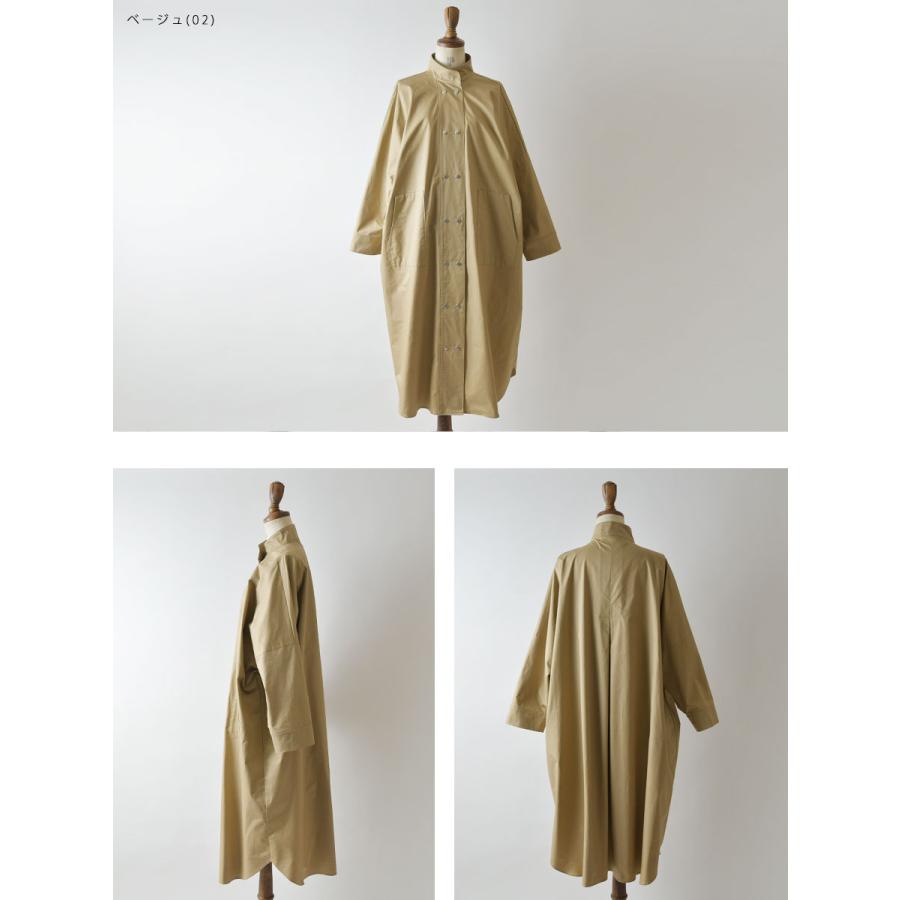 ジャケット・アウター ina イナ SALE 50%OFF ina コットン ツイル 前 ドット ボタン 開き コート