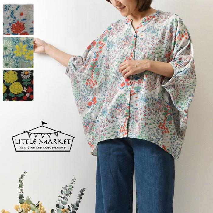 ブラウス レディース LITTLE MARKET リトルマーケット コットン リネン 