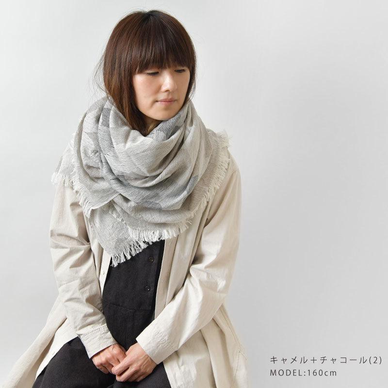 クーポン対象外 ストール レディース niki* ニキ 播州織 2c panel uroco ストール 621-047 春 夏 秋 冬 ショール マフラー ネックウォーマー 大判 薄手_5