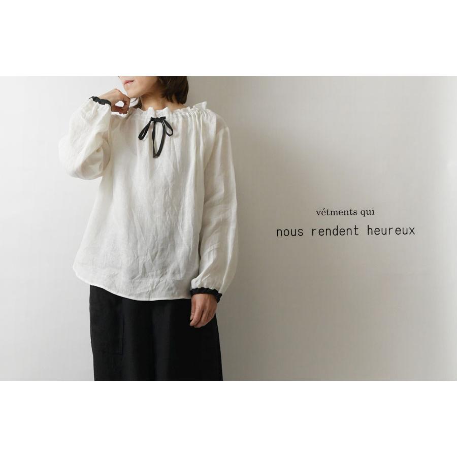 極美品 現行品 nous rendent heureux ヌーランドオロー フリル リネン 