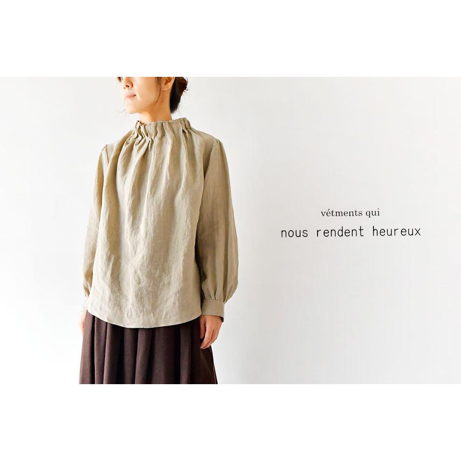 10%OFFクーポン ブラウス nous rendent heureux ヌーランドオロー ゴム 