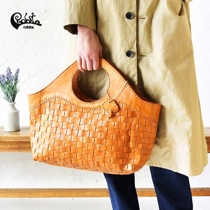 robita トートバッグ レディース ロビタ メッシュレザーバッグ L