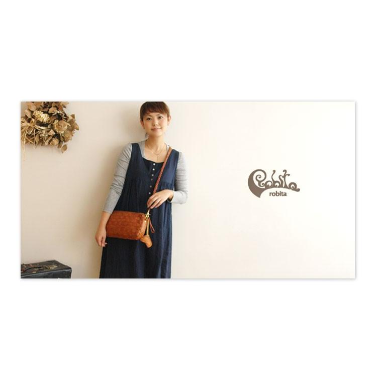 robita（ロビタ） ショルダーバッグ レディース メッシュレザー 3way 