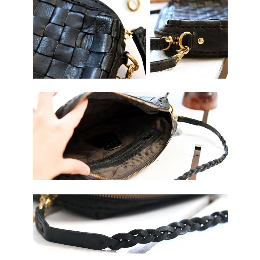 robita（ロビタ） ショルダーバッグ レディース メッシュレザー 3way 