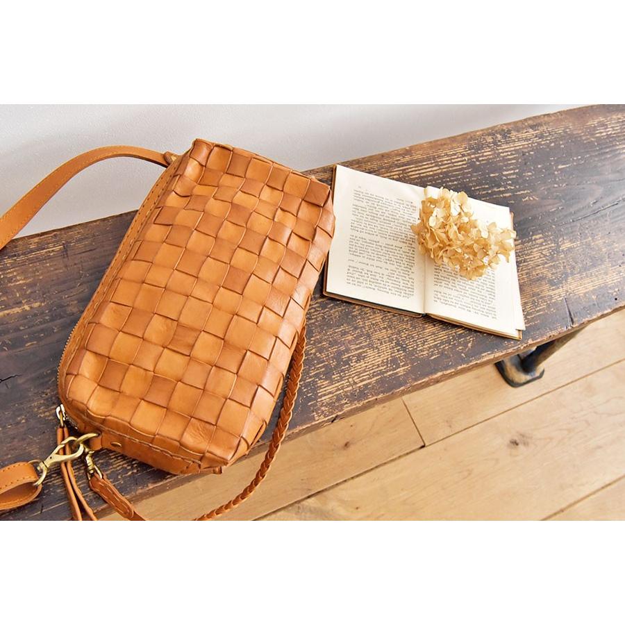 robita（ロビタ） ショルダーバッグ レディース メッシュレザー 3way 