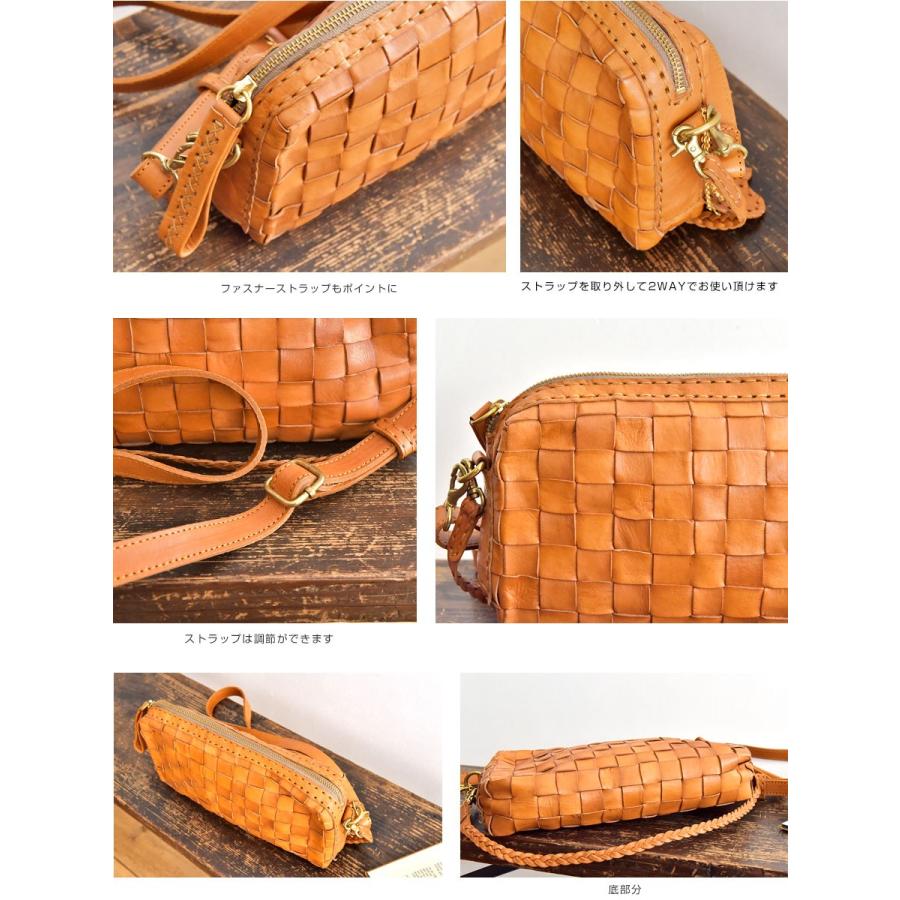 robita（ロビタ） ショルダーバッグ レディース メッシュレザー 3way 