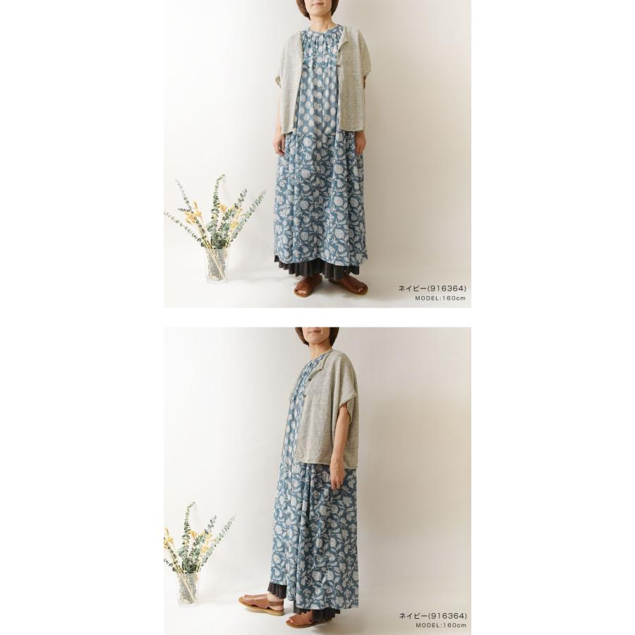 1点10% 2点以上で15%OFF ワンピース レディース tene. テネ コットン 