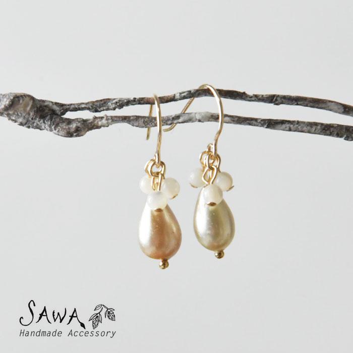 10%OFFクーポン ピアス レディース SAWA サワ ヴィンテージ ビーズ 