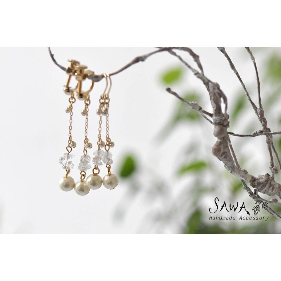 10%OFFクーポン ピアス イヤリング レディース SAWA サワ コットン 