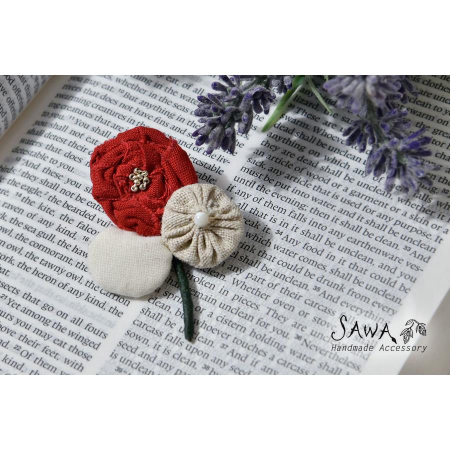 10%OFFクーポン ブローチ SAWA サワ 三つ花 te-bro-33 アクセサリー