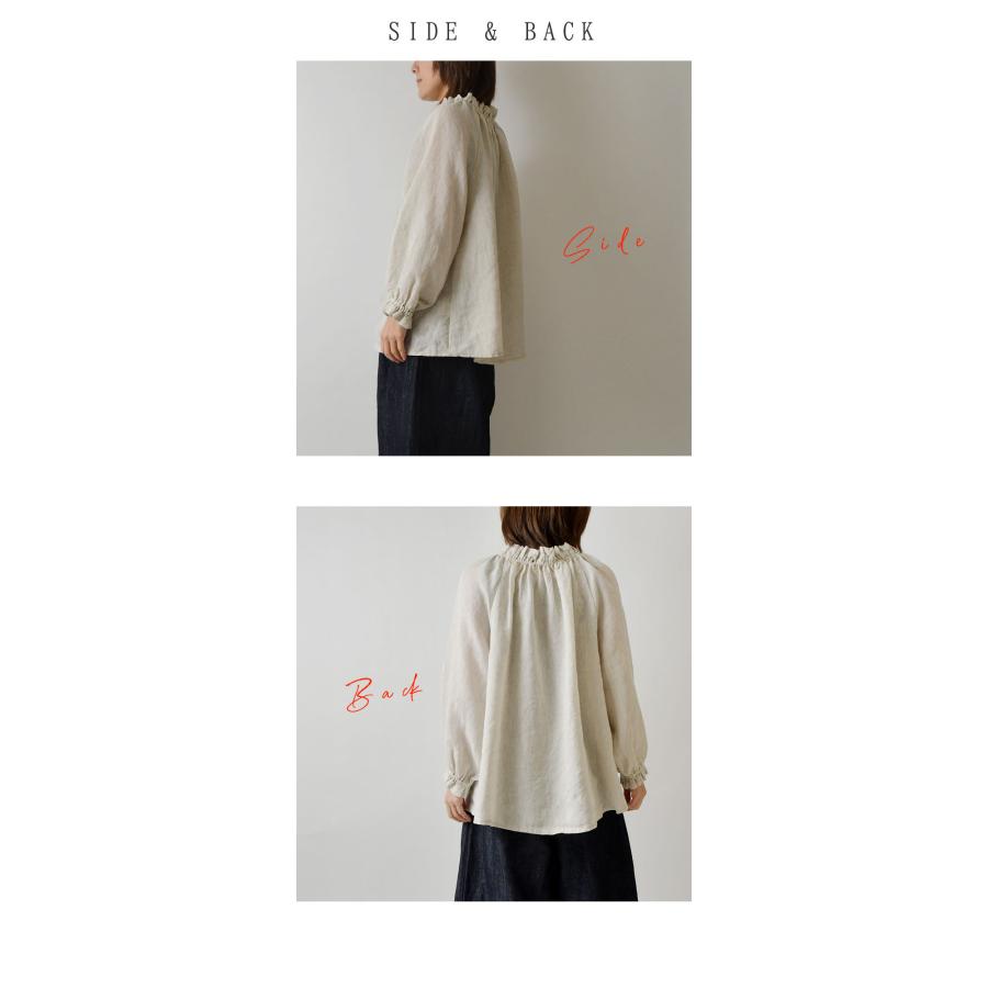 ブラウス レディース sloe スロウ リネン フリル ギャザー 9404227 春
