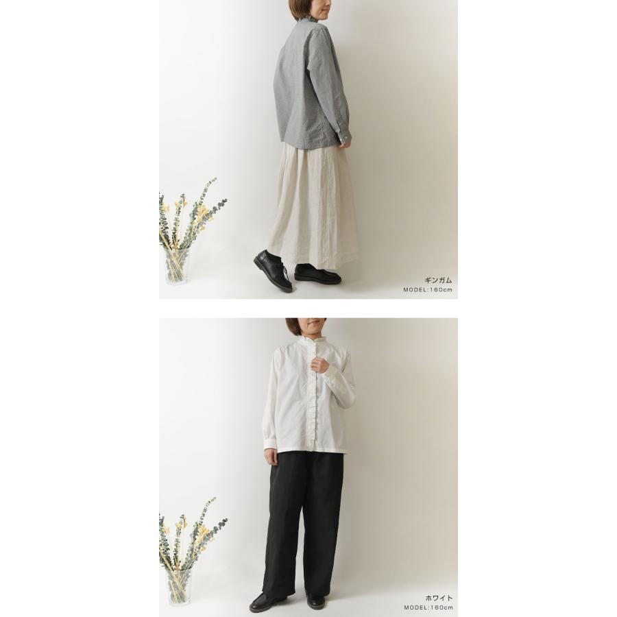 10%OFFクーポン ブラウス レディース SO エスオー コットン 60s タイプライター フリル ブラウス sb1967 春 夏 おしゃれ 長袖 高品質 シンプルデザイン | SO(ファッション) | 03