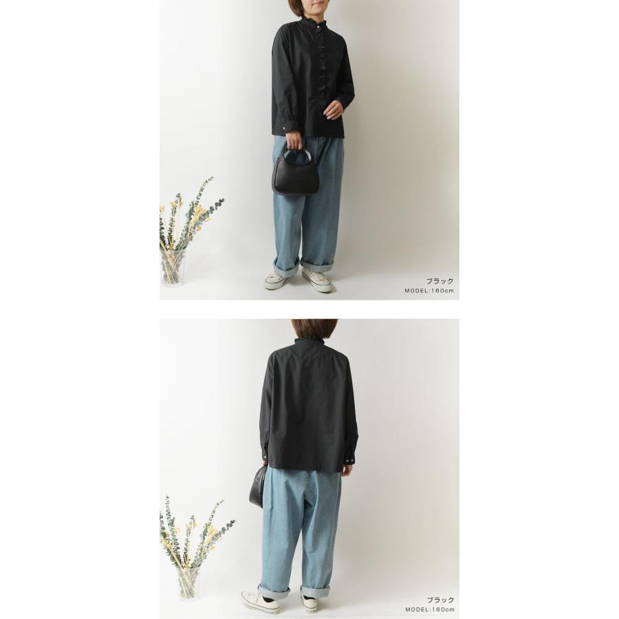 10%OFFクーポン ブラウス レディース SO エスオー コットン 60s タイプライター フリル ブラウス sb1967 春 夏 おしゃれ 長袖 高品質 シンプルデザイン | SO(ファッション) | 06