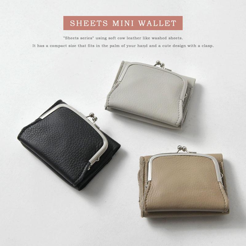 財布 レディース TIDE WAY タイド ウェイ SHEETS MINI WALLET / シーツ ミニ ウォレット T2974 本革 牛革 レザー  がま口 三つ折り 小さめ 軽量 小銭入れ カード｜matilda｜03