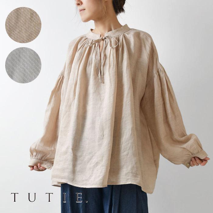 10%OFFクーポン ブラウス TUTIE. ツチエ 前後両A面 2WAY リネン