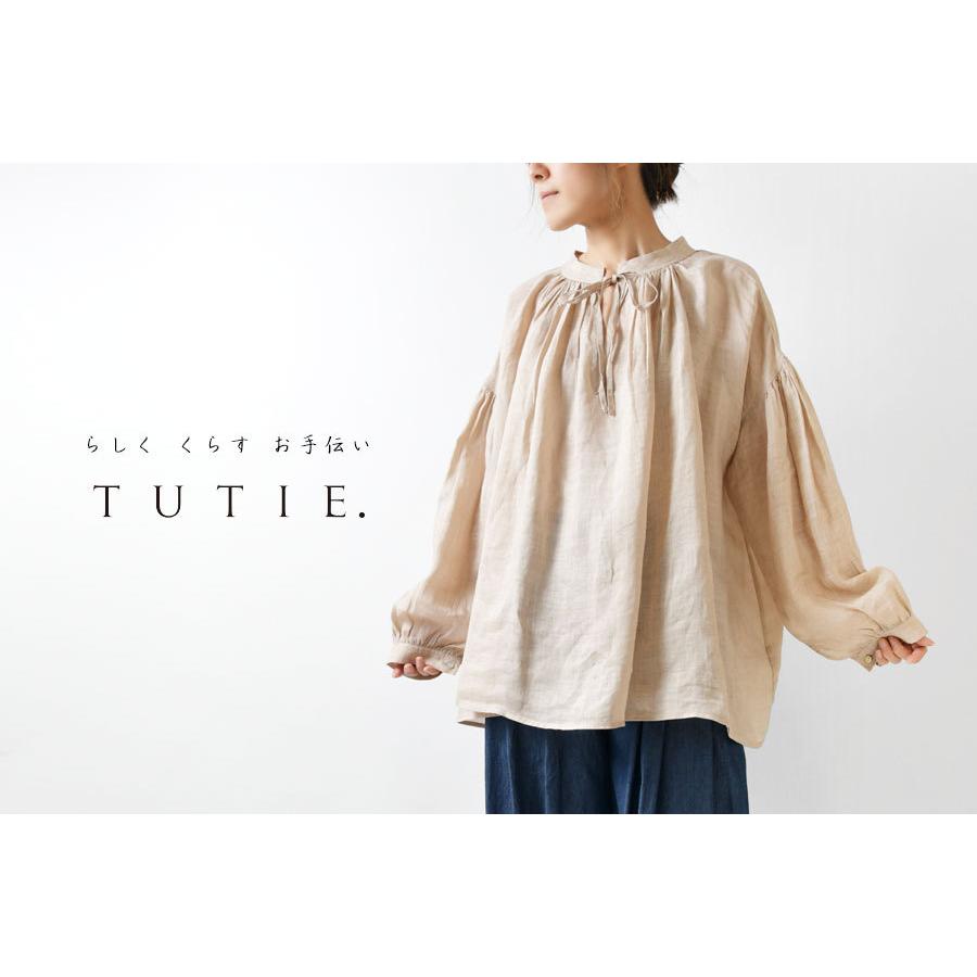 10%OFFクーポン ブラウス TUTIE. ツチエ 前後両A面 2WAY リネン