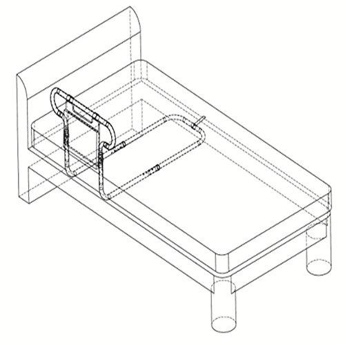 SUKONG ベッド用手すり 起き上がり手すり ハンドル高度レール長さ調節