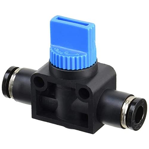 エアフローコントロールバルブプッシュして接続 ハンドバルブ ユニオンストレート 2方弁タイプ 適用チューブサイズ(IN)6 mm 適用