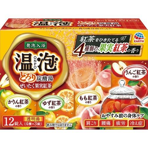 温泡 とろり炭酸湯 ぜいたく果実紅茶（45g×12錠）/ アース製薬｜matinozakka