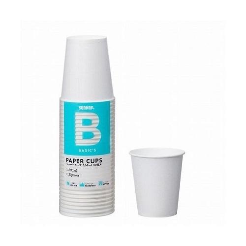 サンナップ BASIC'S ペーパーカップ ホワイト 205mL(30個入 サンナップ BASIC'S ペーパーカップ ホワイト 205mL(30個入