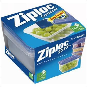 ジップロック（Ziploc） ジップロックコンテナー 正方形 1100mL （2個